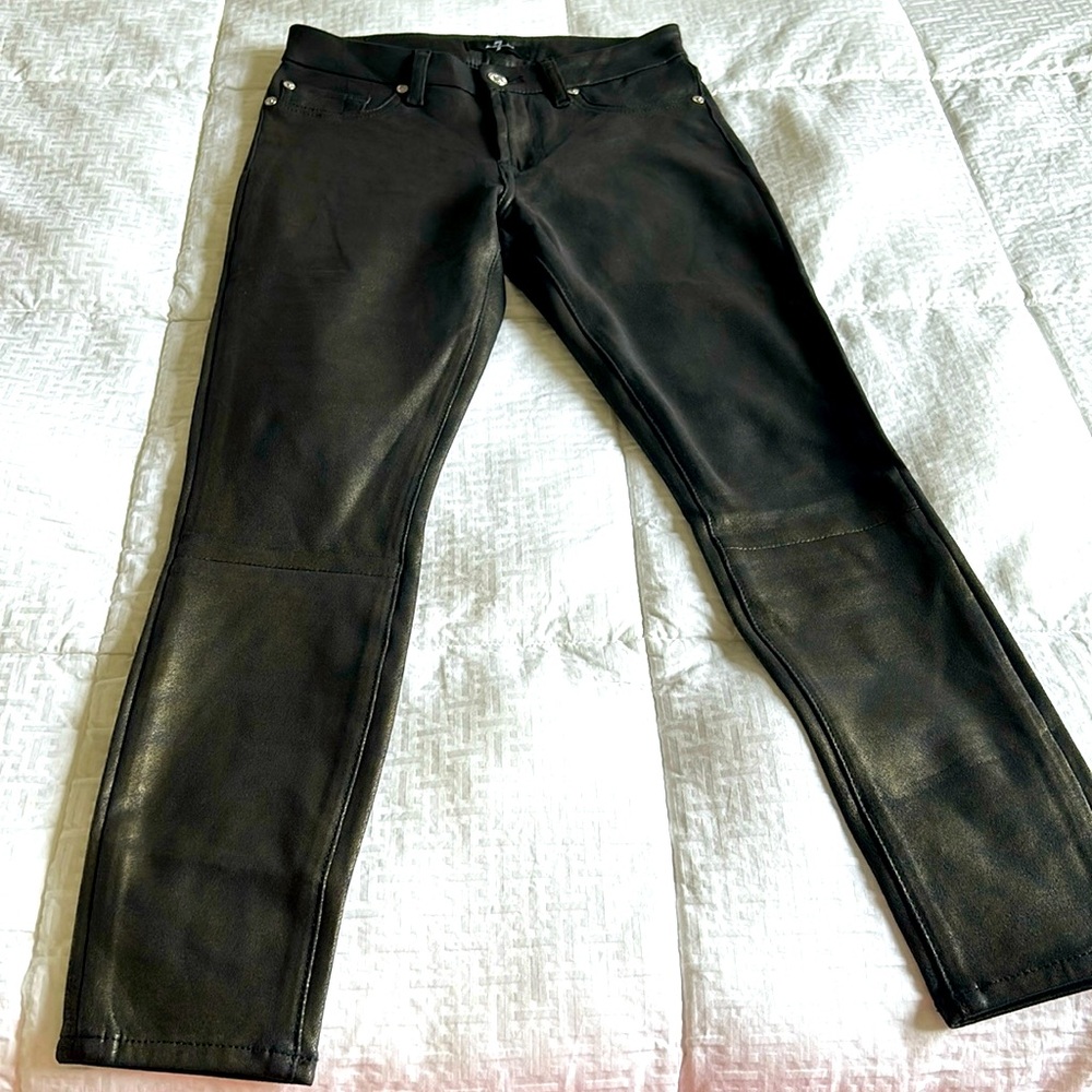 7 for All Mankind Waxed Denim Moto style Skinny